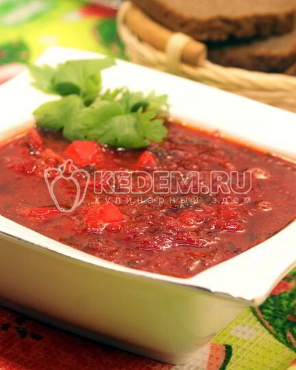 Рецепт вкусного борща с черемшой