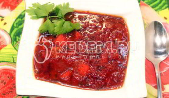 вкусный борщ с черемшой