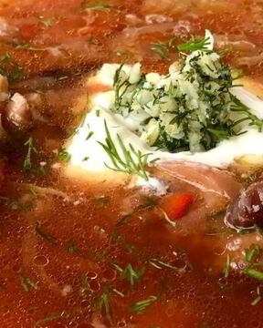 Вкусный домашний борщ