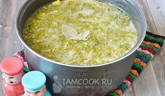 зеленый борщ в мультиварке