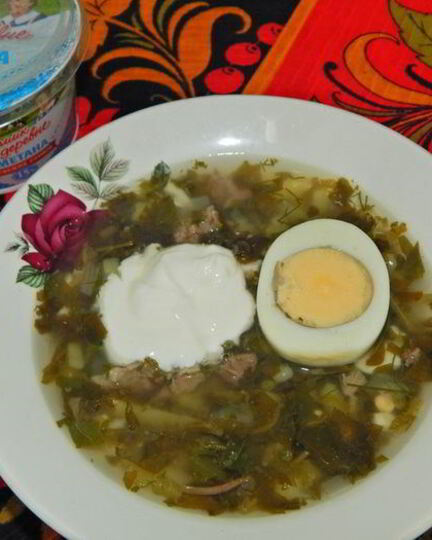 Рецепт зеленого борща