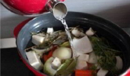 бульон с омлетом