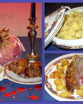 Каппеллетти в бульоне и Фаршированные голуби