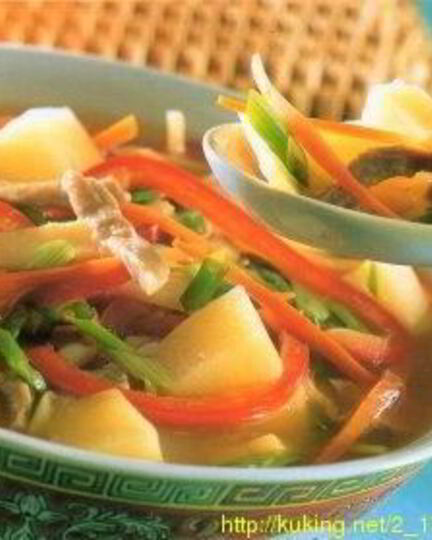 Рецепт китайского бульона с картофелем и свининой