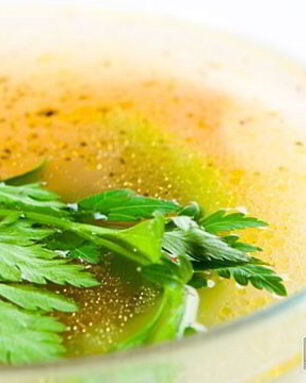 Мороженный куриный бульон