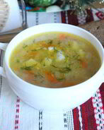 Перловый суп на курином бульоне