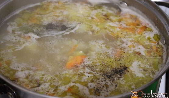 перловый суп на курином бульоне