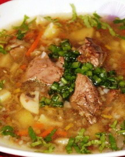 Рецепт простого супа на мясном бульоне