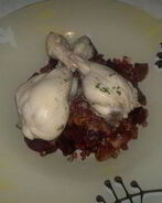 Соевое гречотто с куриными ножками в классическом бульоне