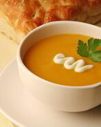 Суп из тыквы на овощном бульоне
