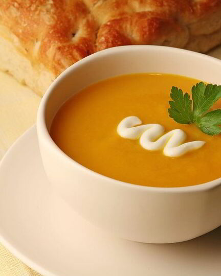 Рецепт супа из тыквы на овощном бульоне
