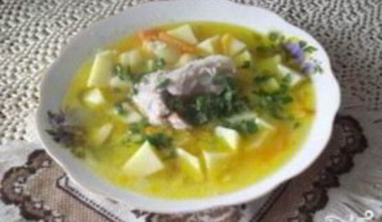 суп на говяжьем бульоне