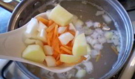 суп на рыбном бульоне