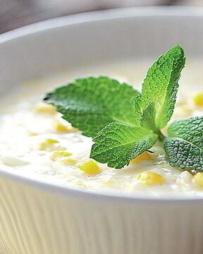 Десертный суп из кукурузы с кокосовым молоком