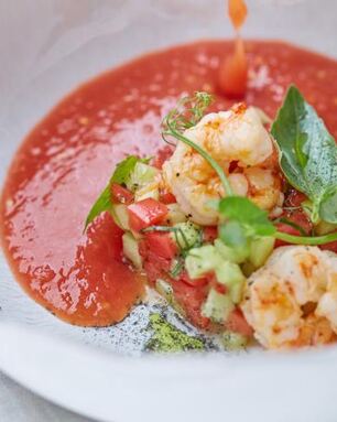 Гаспачо с креветками