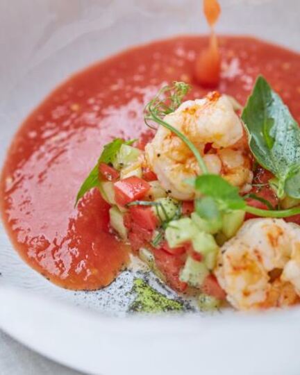Рецепт гаспачо с креветками