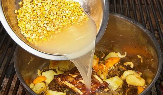 гороховый крем суп с беконом