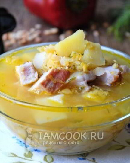 Рецепт горохового супа с копченой курицей
