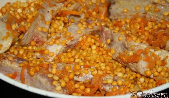 гороховый суп со свиными ребрышками