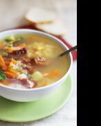 Суп гороховый с копчеными ребрышками