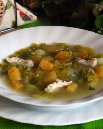 Рецепт супа иза зеленого горохи с репого