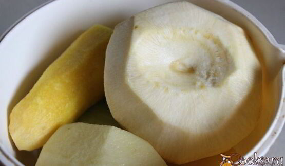 суп из зеленого гороха с репой