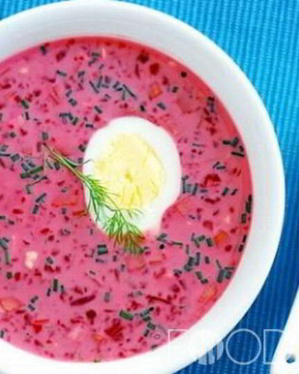 Рецепт холодника со свеклой на кефире