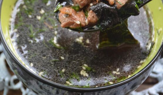 холодный суп из морской капусты