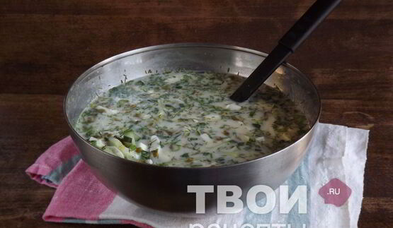 холодный суп со щавелем