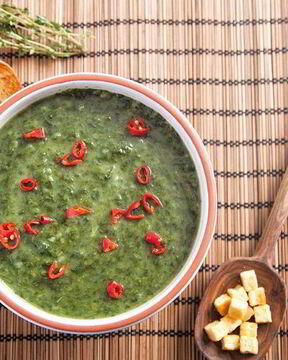 Холодный зеленый суп