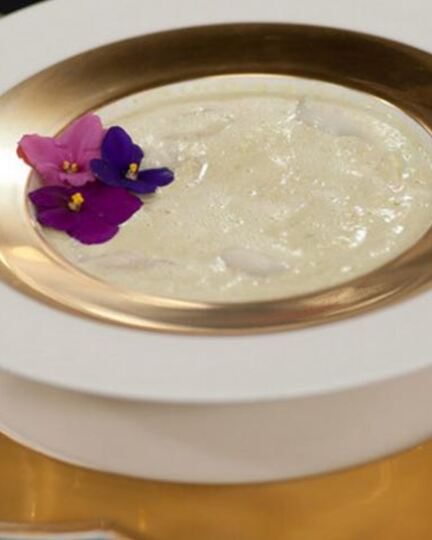 Рецепт супа-крема из спаржи с палтусом холодного копчения