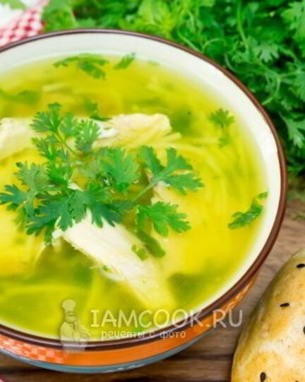 Рецепт легкого куриного супа с шафраном