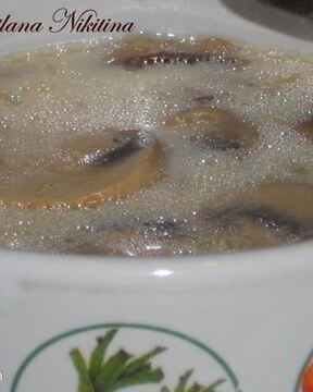 Молочный суп с грибами