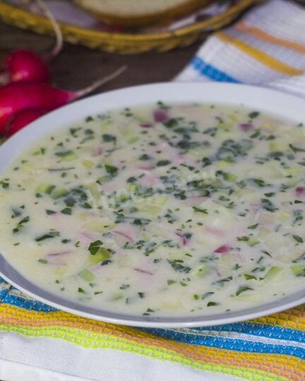 Рецепт классической окрошки на квасе