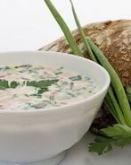 Окрошка классическая с колбасой на воде