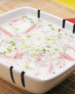 Окрошка на кефире и минералке