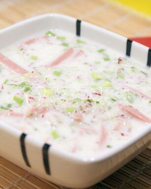 Окрошка на кефире и минералке