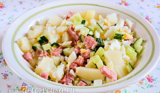 окрошка на кефире