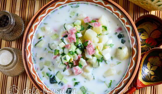 окрошка на кефире