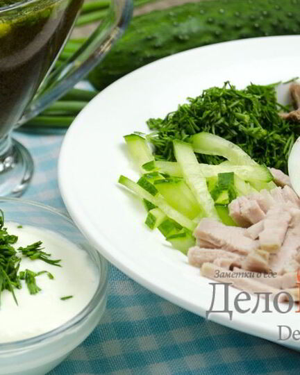 Рецепт окрошки на квасе