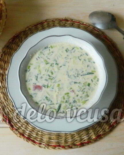 Рецепт окрошки на лимонной кислоте