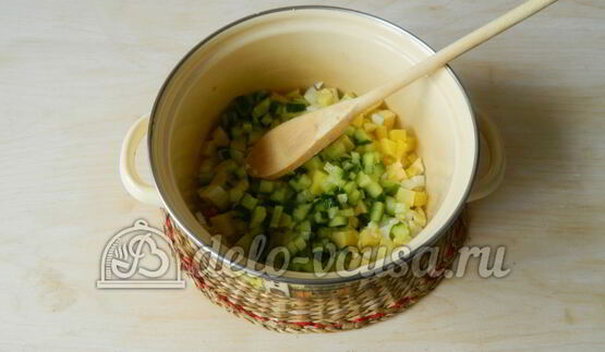 окрошка на лимонной кислоте