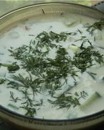 Окрошка на молоке