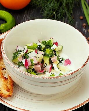 Окрошка на сметане