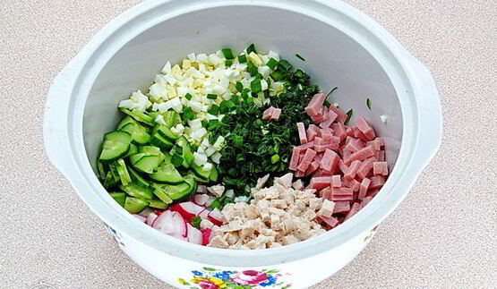 окрошка на сыворотке