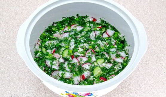 окрошка на сыворотке