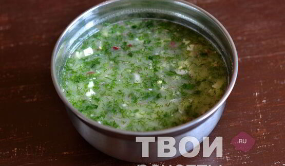 окрошка на воде