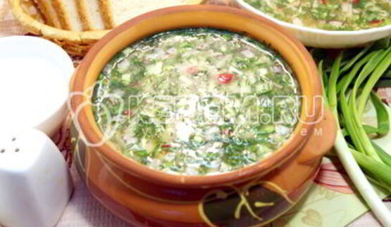 окрошка овощная весенняя