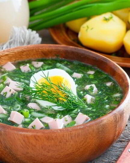 Рецепт окрошки с белым квасом