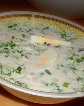 Окрошка с хреном